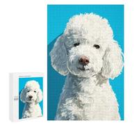 Jigsaw for Adults1000 PCS Fluffy White Poodle Portrait Adult Jigsaw Puzzles Birthday Present Difficult And Challenge Birthday And Unique Gifts 1000 PCS