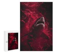 Jigsaw for Adults1000 PCS Great White Shark Attack Adult Jigsaw Puzzles Birthday Present Difficult And Challenge Birthday And Unique Gifts 1000 PCS