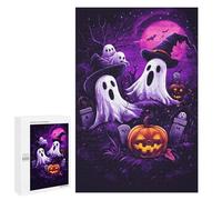 Jigsaw for Adults1000 PCS Halloween Ghosts And Pumpkins Jigsaw for Teenagers For Family Fun Educational Challenge Unique Birthday And Gifts 1000 PCS