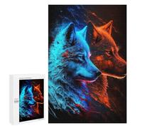 Jigsaw for Adults1000 PCS Mystical Wolf Abstract Adult Jigsaw Puzzle Relaxing Games Stress Reliever Birthday Present, Gifts, 1000 PCS