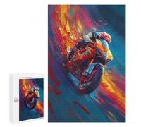 Jigsaw for Adults1000 PCS Racing Motorcycle Speed Artwork Adult Jigsaw Puzzles Birthday Present Difficult And Challenge Birthday And Unique Gifts 1000 PCS