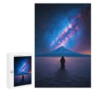 Jigsaw for Adults1000 PCS Starry Night Over Fuji Adult Jigsaw Puzzles Birthday Present Difficult And Challenge Birthday And Unique Gifts 1000 PCS