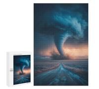 Jigsaw for Adults1000 PCS Tornado Approaching Road-1 Adult Jigsaw Puzzles Birthday Present Difficult And Challenge Birthday And Unique Gifts 1000 PCS