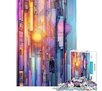 Jigsaw for Adults1000 Pieces Abstract Tokyo Help The Brain Exercise Family Activities Educational Game for Age 14+ Game (38x52cm)