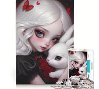 Jigsaw for Adults1000 Pieces Alice And The White Rabbit, Fun Games, Fun Activities at Home, Birthday Present,Travel Gifts, 50x75cm