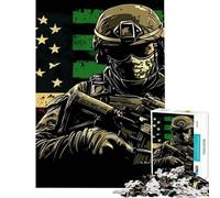 Jigsaw for Adults1000 Pieces American Soldier Artwork Difficult And Challenge Analysis And Logic Toy Wall Decor Suitable for Ages 14 And Up (50X75CM)