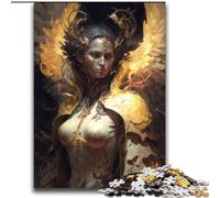 Jigsaw for Adults1000 Pieces Angel of Darkness Beautiful Design Game Learning Educational Birthday Gift (size 38x52cm)