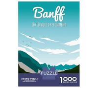 Jigsaw for Adults1000 Pieces Banff Canada Travel Jigsaw Puzzle Brain Teaser Game Difficult Hard Gifts for Friends And Family 38x26cm/1000pcs