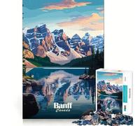 Jigsaw for Adults1000 Pieces Banff National Park Landscape Tight Fit Play Logic Puzzle Play Easy Play Game Christmas Wall Art (50x75cm)
