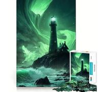 Jigsaw for Adults1000 Pieces Beacon in The Aurora Perfect Edge Play Smart Play Gift Idle Play Game Christmas Leisure Art (38x26cm)