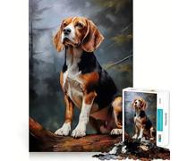 Jigsaw for Adults1000 Pieces Beagle Tight Fit Play Logic Puzzle Play Easy Play Game Christmas Wall Art (38x52cm)