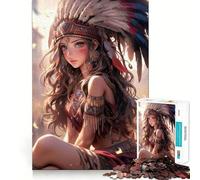 Jigsaw for Adults1000 Pieces Beautiful American Maid Tight Fit Play Logic Puzzle Play Easy Play Game Christmas Wall Art (38x52cm)