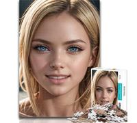 Jigsaw for Adults1000 Pieces Beautiful European Girl Beautiful Design Game Learning Educational Birthday Gift (size 38x26cm)