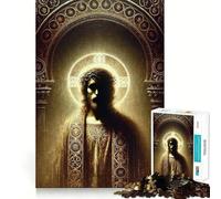 Jigsaw for Adults1000 Pieces Beautiful Jesus Christ Tight Fit Play Logic Puzzle Play Easy Play Game Christmas Wall Art (38x52cm)
