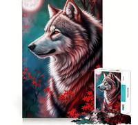 Jigsaw for Adults1000 Pieces Beauty Mythical Alpha Wolf Tight Fit Play Logic Puzzle Play Easy Play Game Christmas Wall Art (38x52cm)