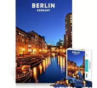 Jigsaw for Adults1000 Pieces Berlin City Perfect Edge Play Smart Play Gift Idle Play Game Christmas Leisure Art (38x26cm)