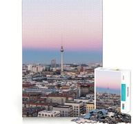 Jigsaw for Adults1000 Pieces Berlin TV Tower Germany Tight Fit Play Logic Puzzle Play Easy Play Game Christmas Wall Art (50x75cm)