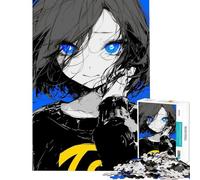 Jigsaw for Adults1000 Pieces Blue Eye Glow Help The Brain Exercise Family Activities Educational Game for Age 14+ Game (38x26cm)