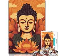 Jigsaw for Adults1000 Pieces Buddha Indian Beautiful Design Game Learning Educational Birthday Gift (size 50x75cm)