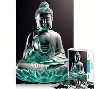 Jigsaw for Adults1000 Pieces Buddha Stained Glass Zen Smooth Joint Fun Mental Focus Game Casual Game Time Birthday Fun Gift (50x75cm)