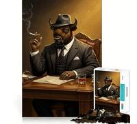 Jigsaw for Adults1000 Pieces Buffalo Crime Lord Smooth Joint Fun Mental Focus Game Casual Game Time Birthday Fun Gift (38x26cm)