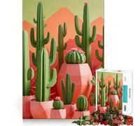 Jigsaw for Adults1000 Pieces Cactus Plants of Different Smooth Joint Fun Mental Focus Game Casual Game Time Birthday Fun Gift (50x75cm)