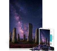 Jigsaw for Adults1000 Pieces Callanish Stones Under Milky Way Smooth Joint Fun Mental Focus Game Casual Game Time Birthday Fun Gift (50x75cm)