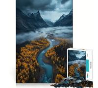 Jigsaw for Adults1000 Pieces Canada Banff National Park, Storm Smooth Joint Fun Mental Focus Game Casual Game Time Birthday Fun Gift (38x52cm)