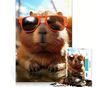 Jigsaw for Adults1000 Pieces Capybara Happy Be Capy Smooth Joint Fun Mental Focus Game Casual Game Time Birthday Fun Gift (38x26cm)