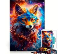 Jigsaw for Adults1000 Pieces Celestial Fox Fine Edge Craft Focus Fun Game Relax Game Play Birthday Fun Gift (38x26cm)