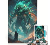 Jigsaw for Adults1000 Pieces Celestial Titan Versus The Wizard, Brain Teaser Game, Fun at Home Activities, Wishlist with Santa Claus 38x26cm