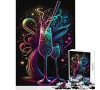 Jigsaw for Adults1000 Pieces Cellebration Champagne Home Decoration Toys Birthday Gifts Educational Game Artists' Collection, Fine Arts Size 38x26cm