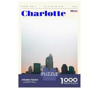 Jigsaw for Adults1000 Pieces Charlotte North Carolina Travel Art Jigsaw Puzzle Brain Teaser Game Difficult Hard Gifts for Friends And Family 70x50cm/1000pcs