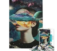 Jigsaw for Adults1000 Pieces Cosmic Woman Collage Difficult And Challenge Analysis And Logic Toy Wall Decor Suitable for Ages 14 And Up (50X75CM)