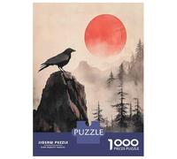 Jigsaw for Adults1000 Pieces Crows Art Prints - Raven Wall Art Jigsaw for Adults Relaxing Games But Fun And Humorous Challenging To Complete 52x38cm/1000pcs