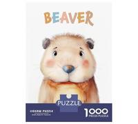 Jigsaw for Adults1000 Pieces Cute Beaver Animal Nursery Jigsaw Puzzle Brain Teaser Game Difficult Hard Gifts for Friends And Family 38x26cm/1000pcs