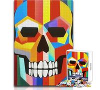 Jigsaw for Adults1000 Pieces De Stijl Skull Colorful Toy Intellectual Game Home Art Decor Gift For Birthdays Size 50x75cm