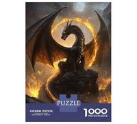 Jigsaw for Adults1000 Pieces Dragon's Fury Jigsaw Puzzle Brain Teaser Game Difficult Hard Gifts for Friends And Family 70x50cm/1000pcs