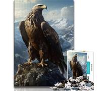Jigsaw for Adults1000 Pieces Eagle On Mountain Top Beautiful Design Game Learning Educational Birthday Gift (size 50x75cm)