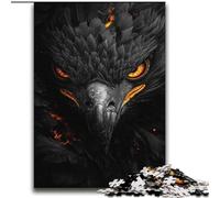 Jigsaw for Adults1000 Pieces Fiery Eagle Close-Up Beautiful Design Game Learning Educational Birthday Gift (size 38x52cm)