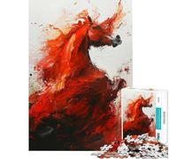 Jigsaw for Adults1000 Pieces Fiery Equine Art Help The Brain Exercise Family Activities Educational Game for Age 14+ Game (50x75cm)