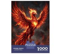 Jigsaw for Adults1000 Pieces Fiery Phoenix in Flight Jigsaw Puzzle Brain Teaser Game Difficult Hard Gifts for Friends And Family 70x50cm/1000pcs