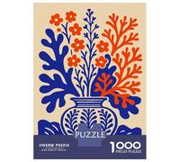 Jigsaw for Adults1000 Pieces Floral Still Life with Vase Jigsaw Puzzle Brain Teaser Game Difficult Hard Gifts for Friends And Family 52x38cm/1000pcs
