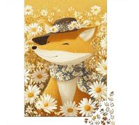 Jigsaw for Adults1000 Pieces Fox in Daisy Field Teenager Puzzles Toy Wall Decor Wall Decoration Gifts for Friends And Family 52x38cm/1000pcs