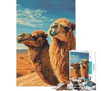 Jigsaw for Adults1000 Pieces Funny Camels Difficult And Challenge Analysis And Logic Toy Wall Decor Suitable for Ages 14 And Up (38X52CM)