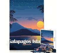 Jigsaw for Adults1000 Pieces Galapagos Island, Ecuador at Sunset Fine Cut Art Creative Brain Game Quiet Time Game Christmas Leisure Art (38x26cm)