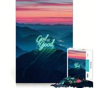 Jigsaw for Adults1000 Pieces God Is Good Premium Cut Play Mental Skill Game Idle Fun Time Christmas Wall Art (50x75cm)