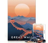 Jigsaw for Adults1000 Pieces Great Wall China Fine Cut Art Creative Brain Game Quiet Time Game Christmas Leisure Art (38x52cm)