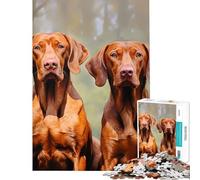 Jigsaw for Adults1000 Pieces Hungarian Vizsla Dogs Difficult And Challenge Analysis And Logic Toy Wall Decor Suitable for Ages 14 And Up (38X52CM)