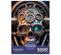 Jigsaw for Adults1000 Pieces Industrial Steampunk Skull Jigsaw Puzzle Brain Teaser Game Difficult Hard Gifts for Friends And Family 38x26cm/1000pcs